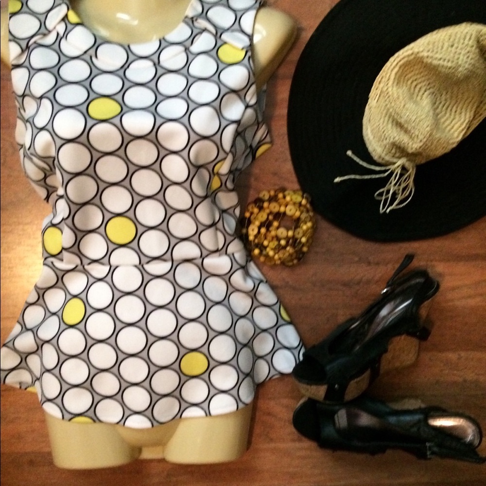 Worthington XS poplin polka dot sleeveless top